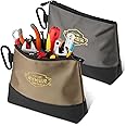 The Ryker Bag Canvas Zipper Tool Pouch : Small Tool Pouch Bag w/hard bottom. Zippered Tool Pouch Small Tool Bag Utility Tool Pouch Organizer Waterproof Tool Pouch w/Metal Clips&Reflective Strips