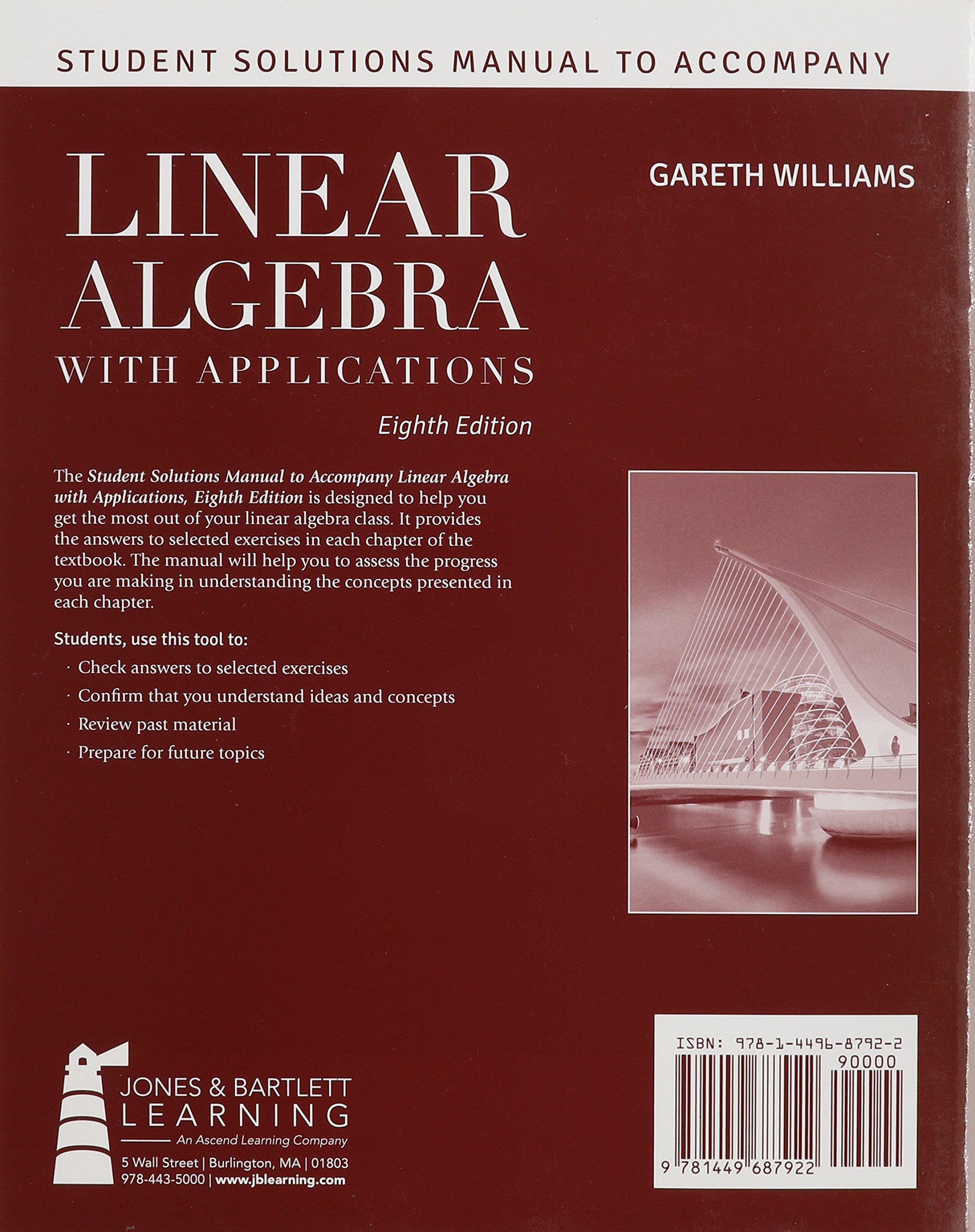 Student Solutions Manual To Accompany Linear Algebra With Applications:  Amazon.co.uk: Gareth Williams: 9781449687922: Books
