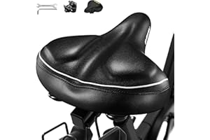 DAWAY C40 Ultra Comfortable Oversized Bike Seat - Memory Foam Padded, Extra Wide Bicycle Saddle, Ergonomic Replacement Cushion for Men Women - Fits for Peloton, Cruiser, Mountain, Road, Exercise Bikes