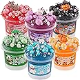 6 Pack Animal Theme Crystal Slime Kit, 20 FL OZ Glitter Slime for Kids, Good Stretchy & Non-Sticky Crunchy Slime Pack, Slime Party Favors Sensory Toys, Birthday Easter Hallowmas for Girls & Boys Gift