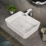 BELOFAY Ceramic Bathroom Sink Rectangular 48x38 cm White Gloss view 3