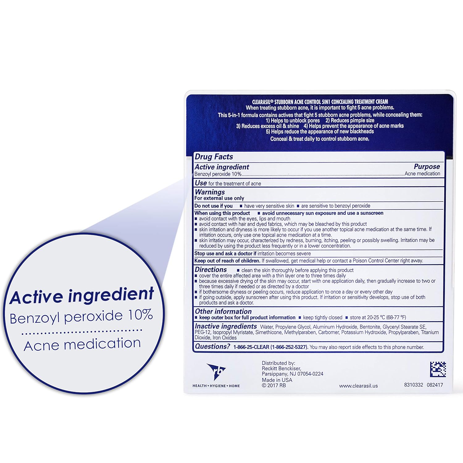 clearasil 5 stubborn acne problems