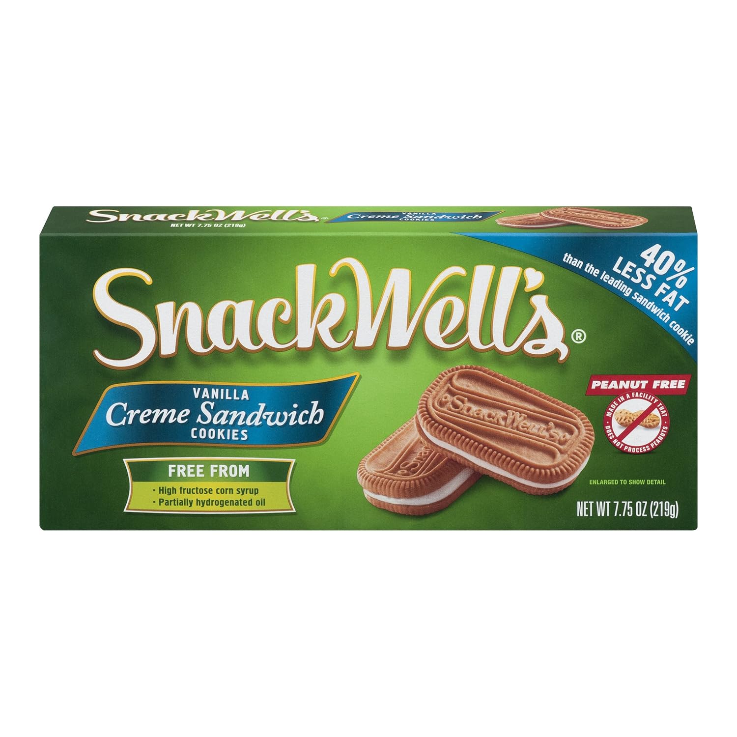 SnackWell's Crème Sandwich Cookies, Vanilla, 7.75 Ounce