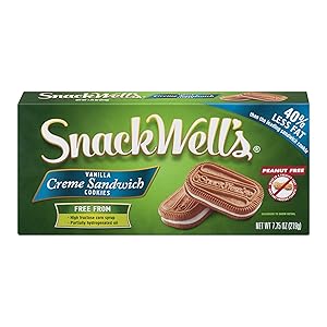 SnackWell's Crème Sandwich Cookies, Vanilla, 7.75 Ounce