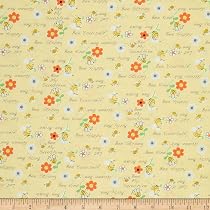 Amazon.com: Susybee Sweet Bees Bee Kind Yellow, Fabric by the Yard ...