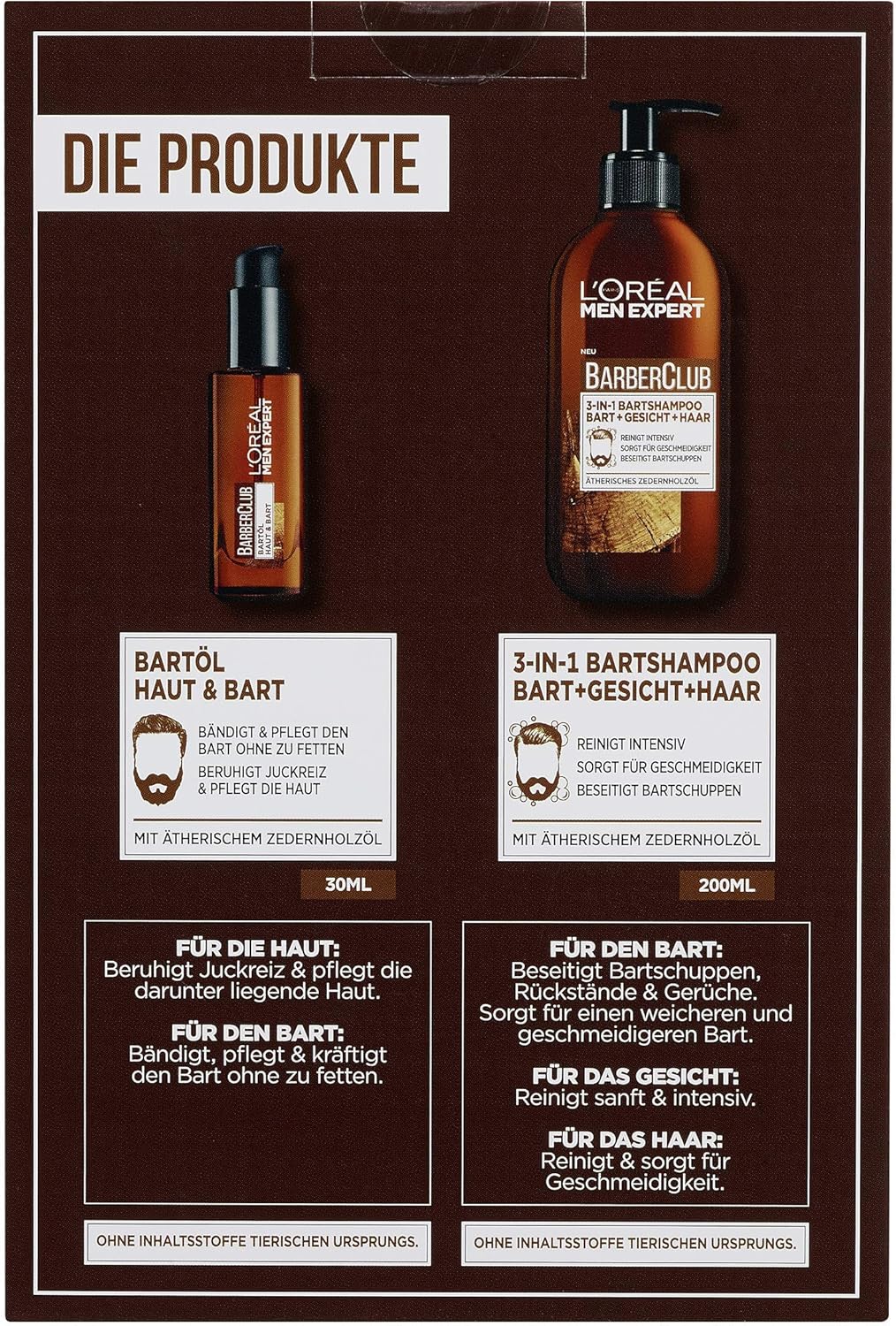 L'Oréal Men's Expert Beard Care Set including Beard Oil and Shampoo, Barber Club Gift Set, 1 x 230 ml - Image 4