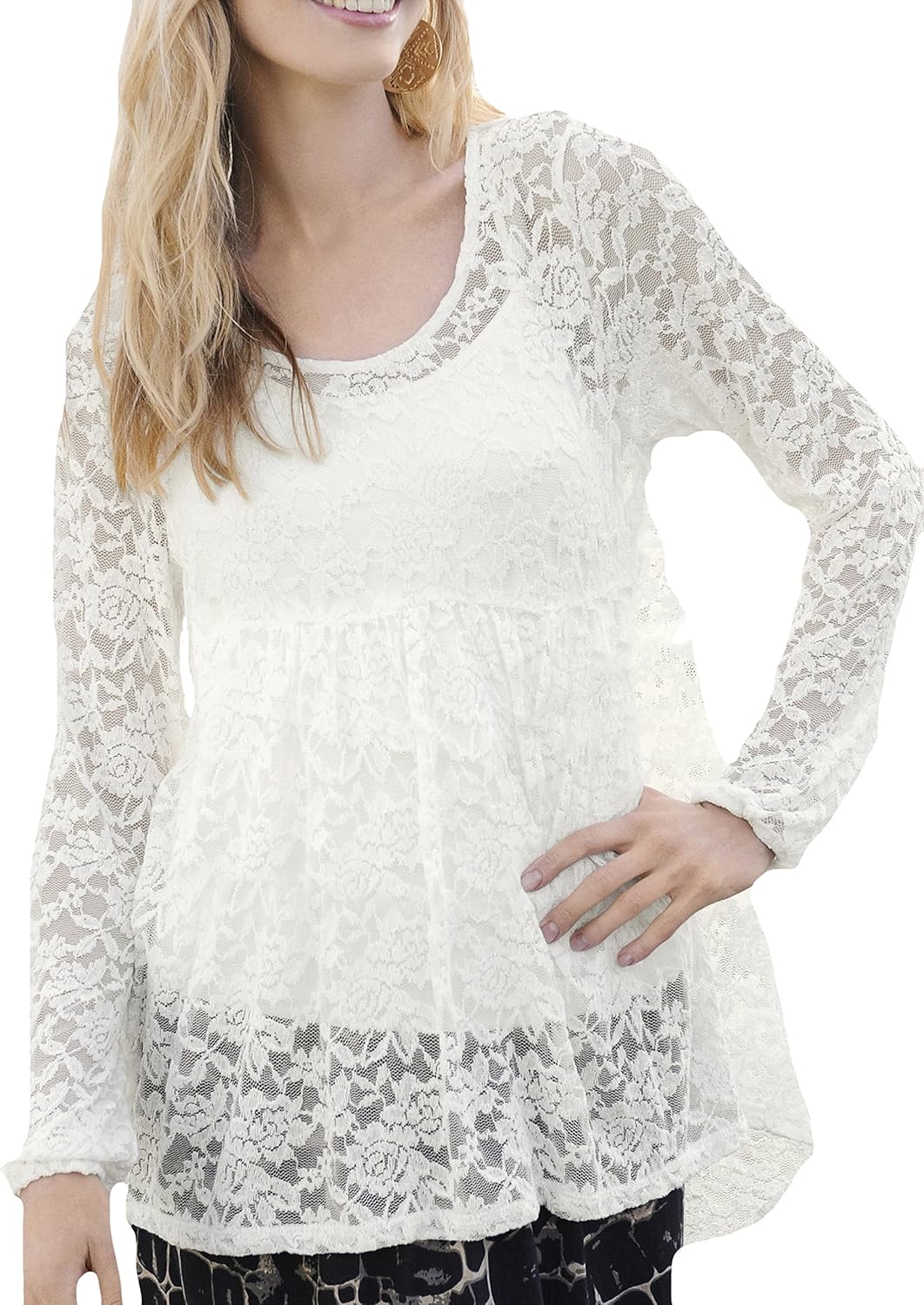 black lace top size 18