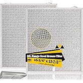S99010430-002 Filter for Broan Range Hood Replacement, 2 Pack | 15-3/4 x 13-7/8 in 5-Layer Aluminum Grease Filter, Washable, Fits Select Broan &amp; NuTone Range Hoods