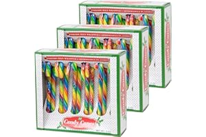 CANDY CANE KING Candy Cane Rainbow Cherry Gift Set | 12 Pieces in Each Box - Pack of 3-36 Total Count | Individually Wrapped | Includes To & From Gift Tags (Cherry)