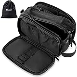Elviros Toiletry Bag for Men, Large Travel Shaving Dopp Kit Water-resistant Bathroom Toiletries Organizer PU Leather Cosmetic