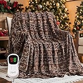 Homemate Heated Blanket Electric Full Size - 72“x84“ Heating Blanket with 10 Fast Heat Levels 8 Hours Auto Off Ultra Soft Cozy Flannel Over-Heated Protection ETL Certification Keep Warming in Home