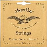 Aquila AQ-5B Banjo Strings &ndash; Medium Tension DBGDG, Set of 5, New Nylgut, Sweet Tone, Stable Tuning, Precise Intonation