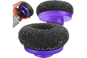 Synoshi PRO Electric Spin Scrubber Steel Brush Set for Cleaning (2 Units) Perfect for Grills, Ovens. Power Scrubber Steel Bru