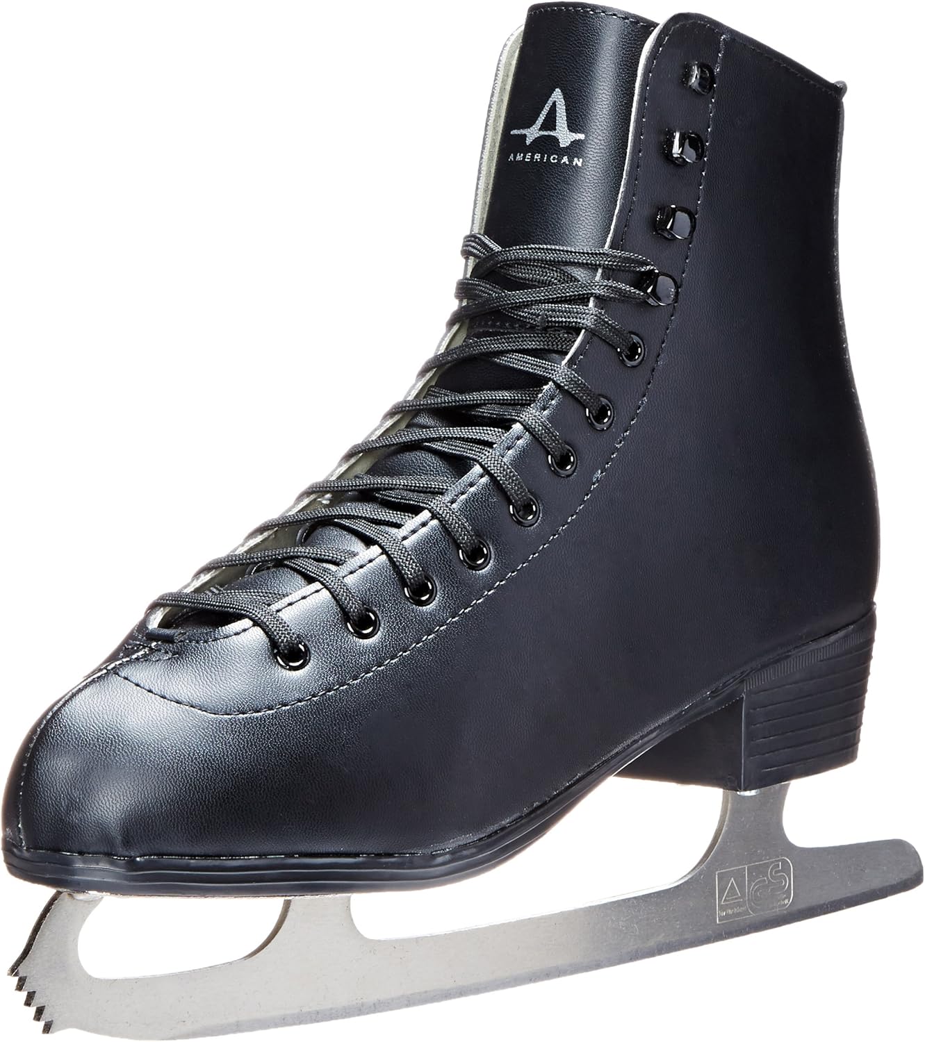 American Athletic Shoe Men's Tricot Lined Figure Skates, Black, Figure