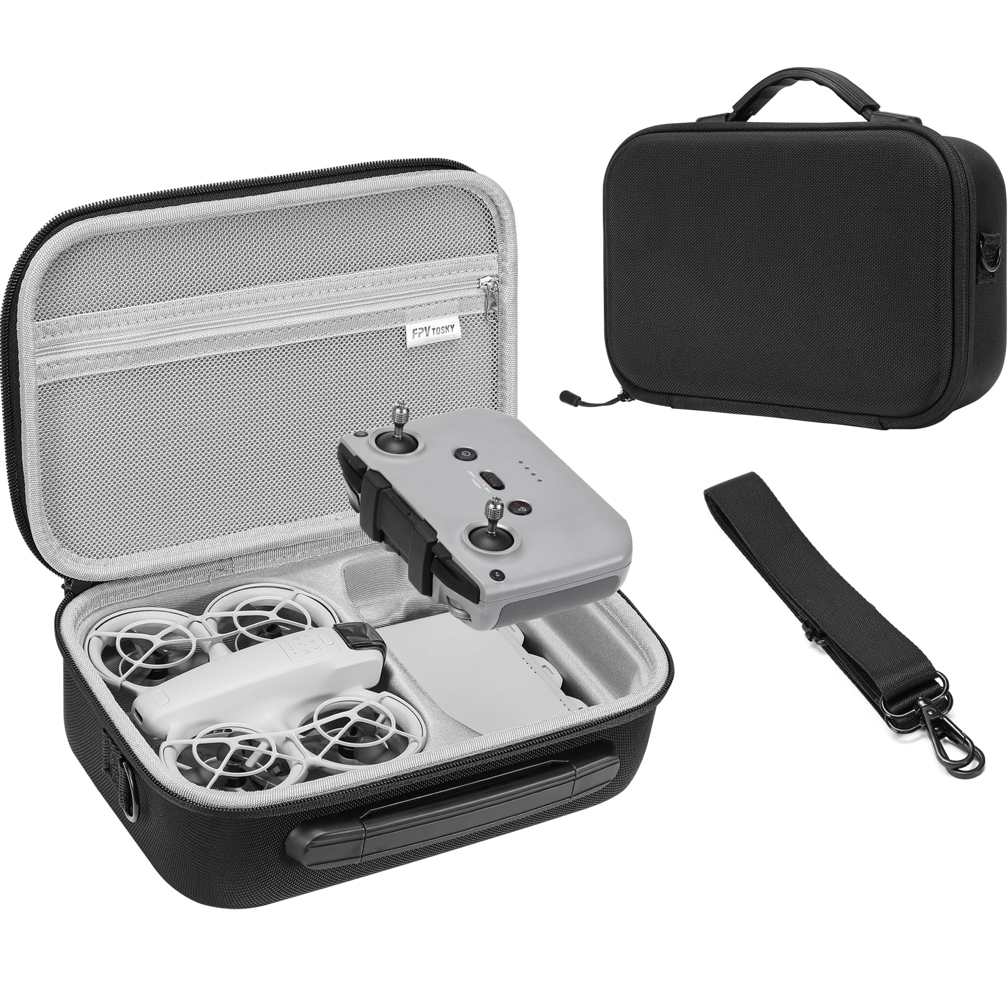 Photo 1 of FPVtosky Carrying Case for DJI NEO, Porable Travel Storage Bag for DJI NEO Drone Aceessories (for DJI NEO Fly More Combo, Black)