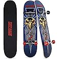 Tony Hawk 31 inch Skateboard, Tony Hawk Signature Series 2, 9-ply Maple Deck Skateboard for Cruising, Carving, Tricks and Downhill