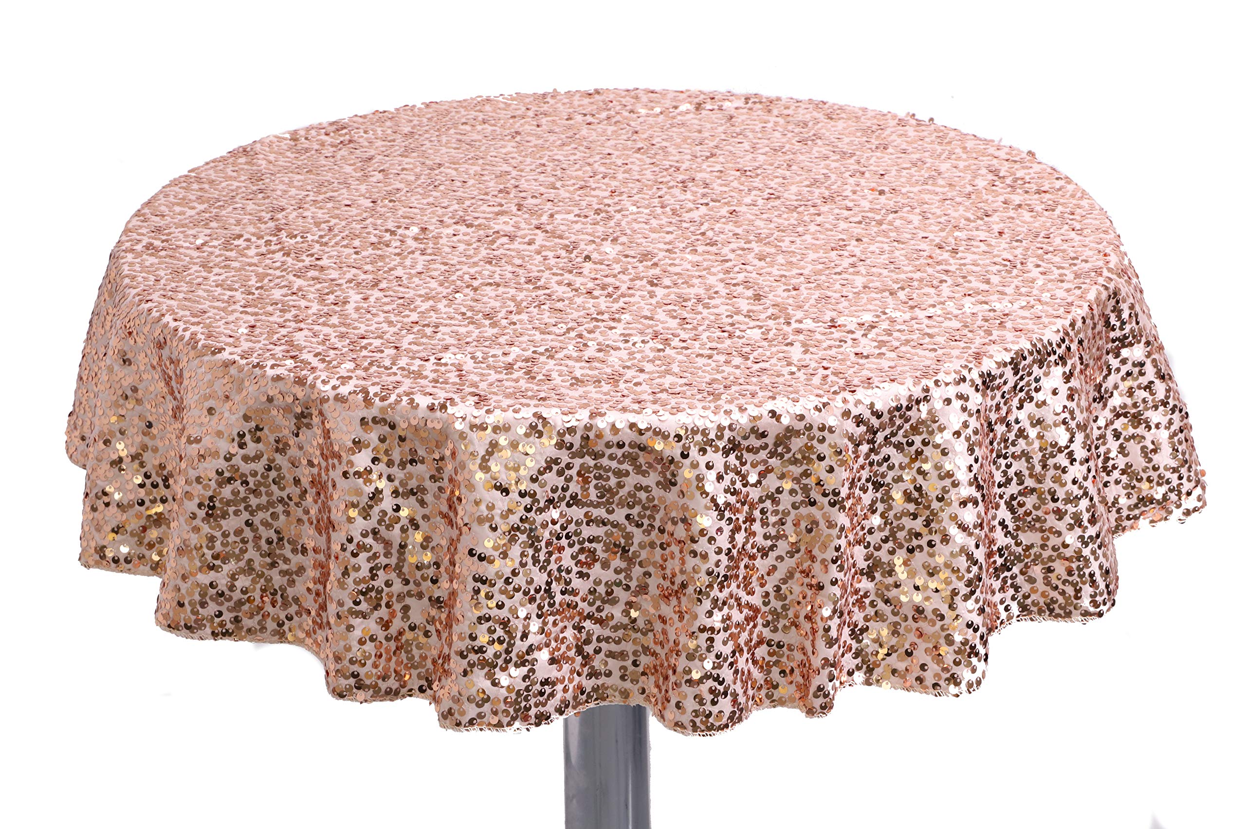 Christmas Concepts® Sequin Round Table Cloth - 36 Inches - Wedding/Party Decoration - Luxury Wedding Decoration (Champagne)