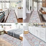 SHACOS Hallway Runner 60x300 cm Non Slip Distressed Carpet Rug view 3
