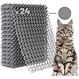 Petfolio 24 Pack Cat Deterrent Scat Mat for Cats - 16.5 x 13.4 Inch Cat Spike Mat with 1 Inch Spikes is A Perfect Pet Training Mat for Cat Repellent Indoor & Outdoor All Year Round (Gray)