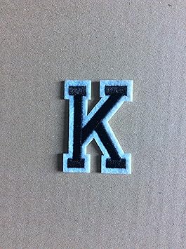 BLUE HAWAI Ecusson Aufnäher Aufraiher Toppa – Buchstabe K – Thermocolant – 5 cm tief