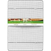 Spring Chef Cooling Rack - Baking Rack - Heavy Duty, 100% Stainless Steel, Oven Safe, 11.8 x 17 Inches Fits Half Sheet Cookie