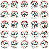 JULMELON 320 Pcs Thank You Teacher Stickers, Rainbow Round Teacher Appreciation Stickers Envelope Labels Gifts Tags for Gift Wrap Boxes Cards Party Favors Decorations