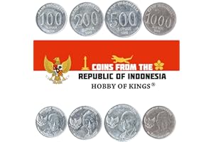 HOBBY OF KINGS Set of 4 Coins from Indonesia. 100, 200, 500, 1000 RUPIAH. 2016