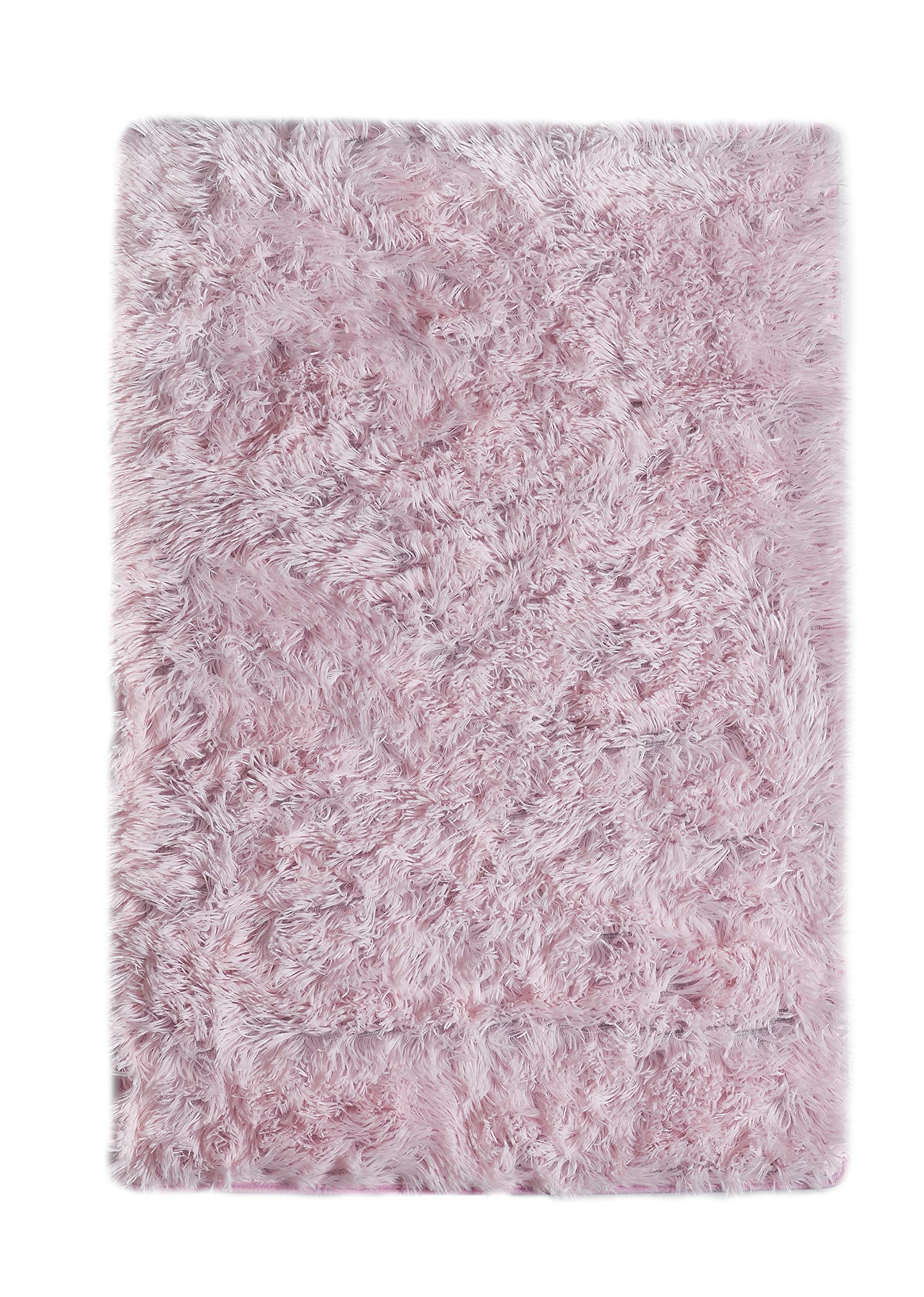 andiamo Pisa Faux Fur High Pile Rug, Antique Pink, 60 x 90 cm