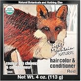 Light Mountain Organic Hair Color and Conditioner - Red - 4 oz