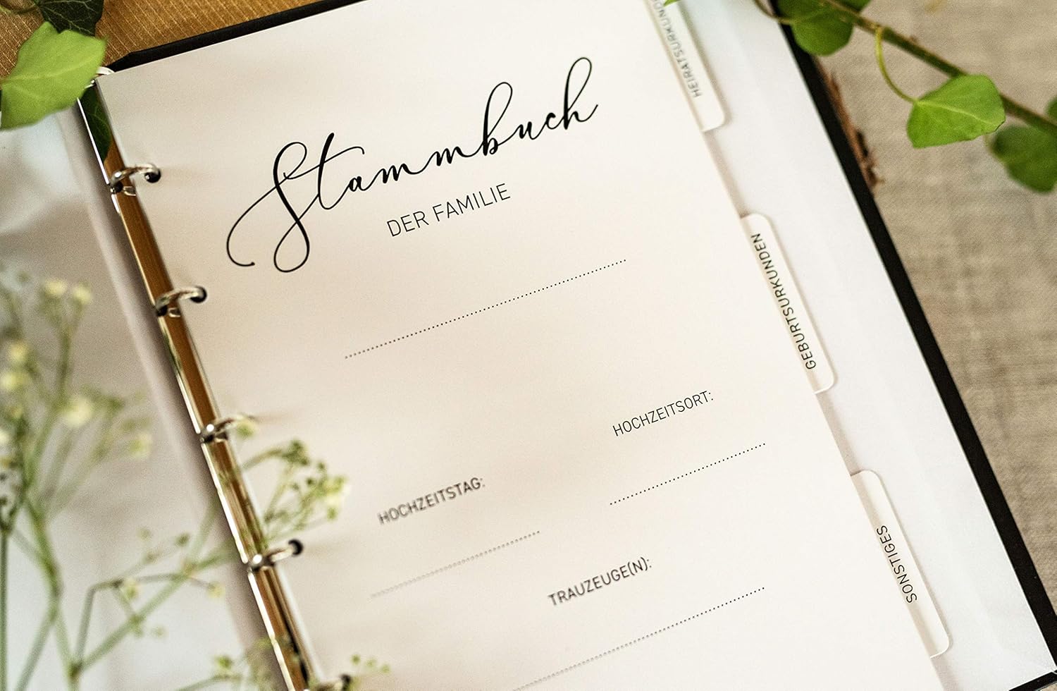 DeinWeddingshop Stammbuch der Familie - Familienstammbuch Hochzeit ...