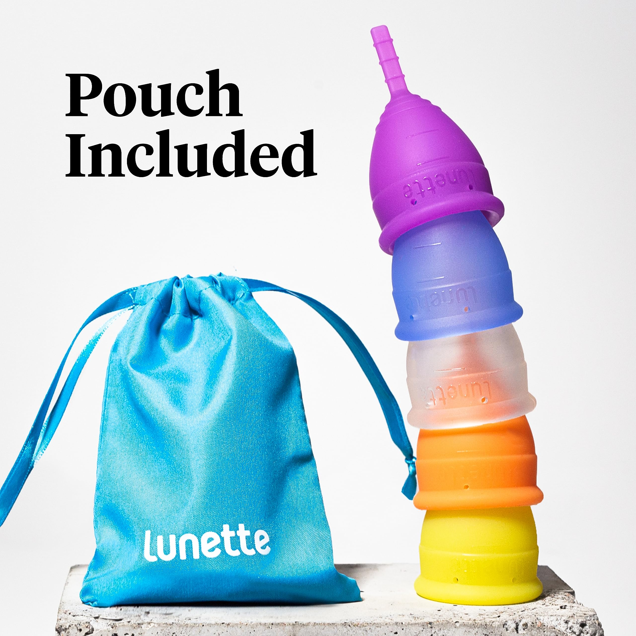 lunette Menstrual Cup – Best Reusable Period Cup – Wear for 12 Hours and Reuse up to 10 Years, Violet Size 1 for Light to Moderate Flow
