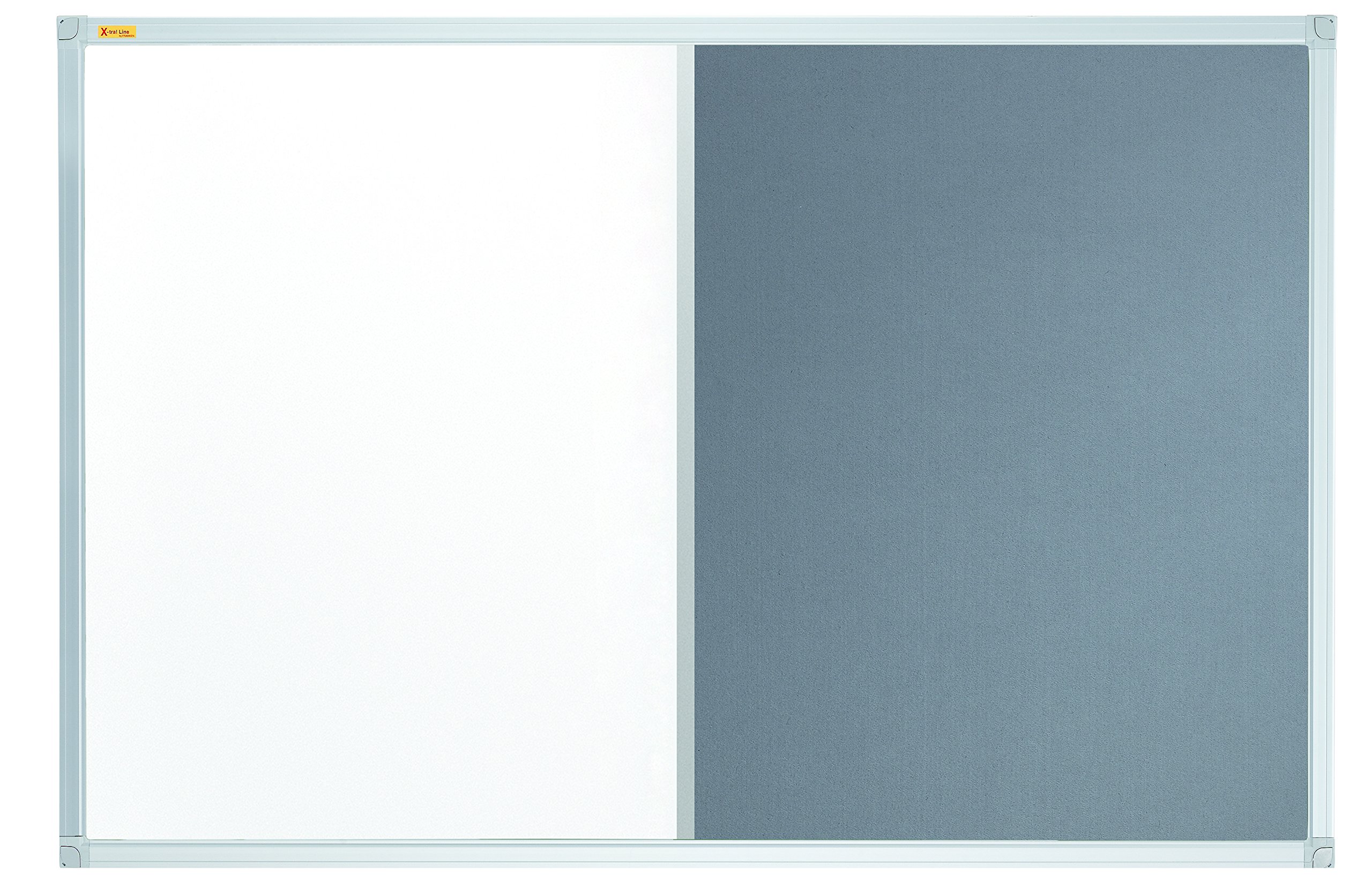 Franken Felt Board Combo Board Aluminium Frame with Pen Tray 60 x 45 cm (Felt) 60 x 45 cm Grey