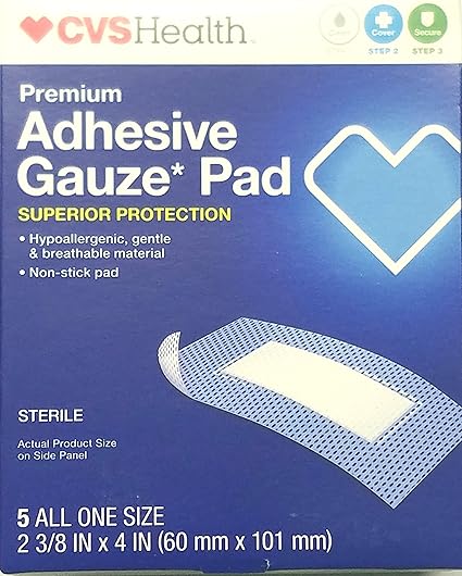 Amazon Com Premium Adhesive Gauze Pad 2 3 8 X 4 5ea 3 Pack Health Personal Care