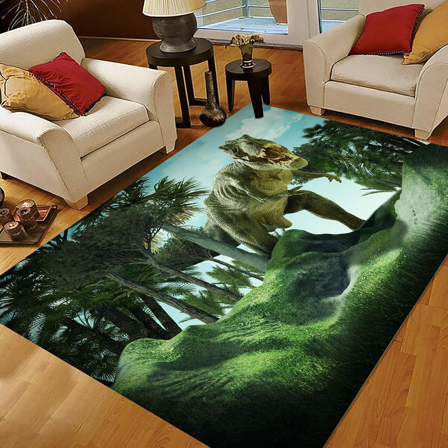 ALAZA 3D Dinosaur Rugs for Boys Bedroom, Kids Rugs for