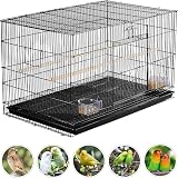 Yaheetech Large Bird Cage Flight Cage 77.5x46.5x46 cm Black view 7