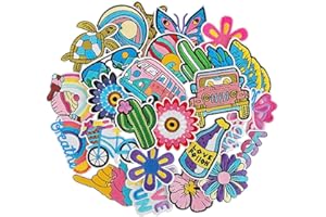 GYGYL 25Pcs Iron on Vintage Patches, Retro Aesthetics Applique Embroidered Sew on/Iron on Patches for Backpacks, Clothes, Dre