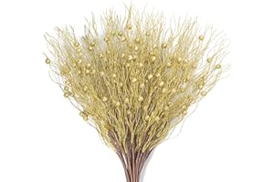 KI Store Gold Christmas Tree Picks Sprays Set of 20 Glittered Twigs Decor for Christmas Tree Decoration Wreath Garland Floral Arrangement