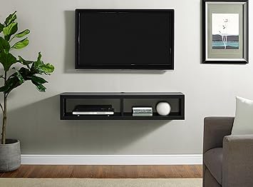 Amazon Com Martin Furniture Shallow Wall Mounted 48 Black