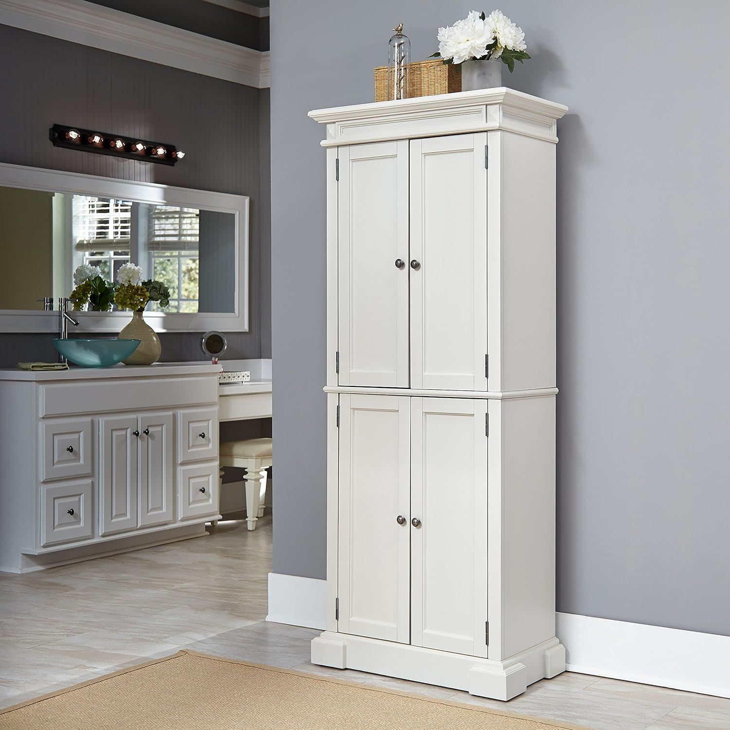Americana White Pantry by Home Styles: Furniture & Decor