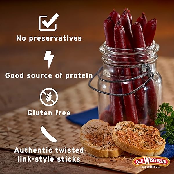 OLD WISCONSIN NATURAL CUT SNACK STICKS, BEEF, 6 OUNCE