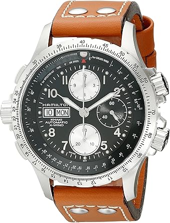 Hamilton Men's H77616533 Khaki ; Dial color - Black X Chronograph Watch