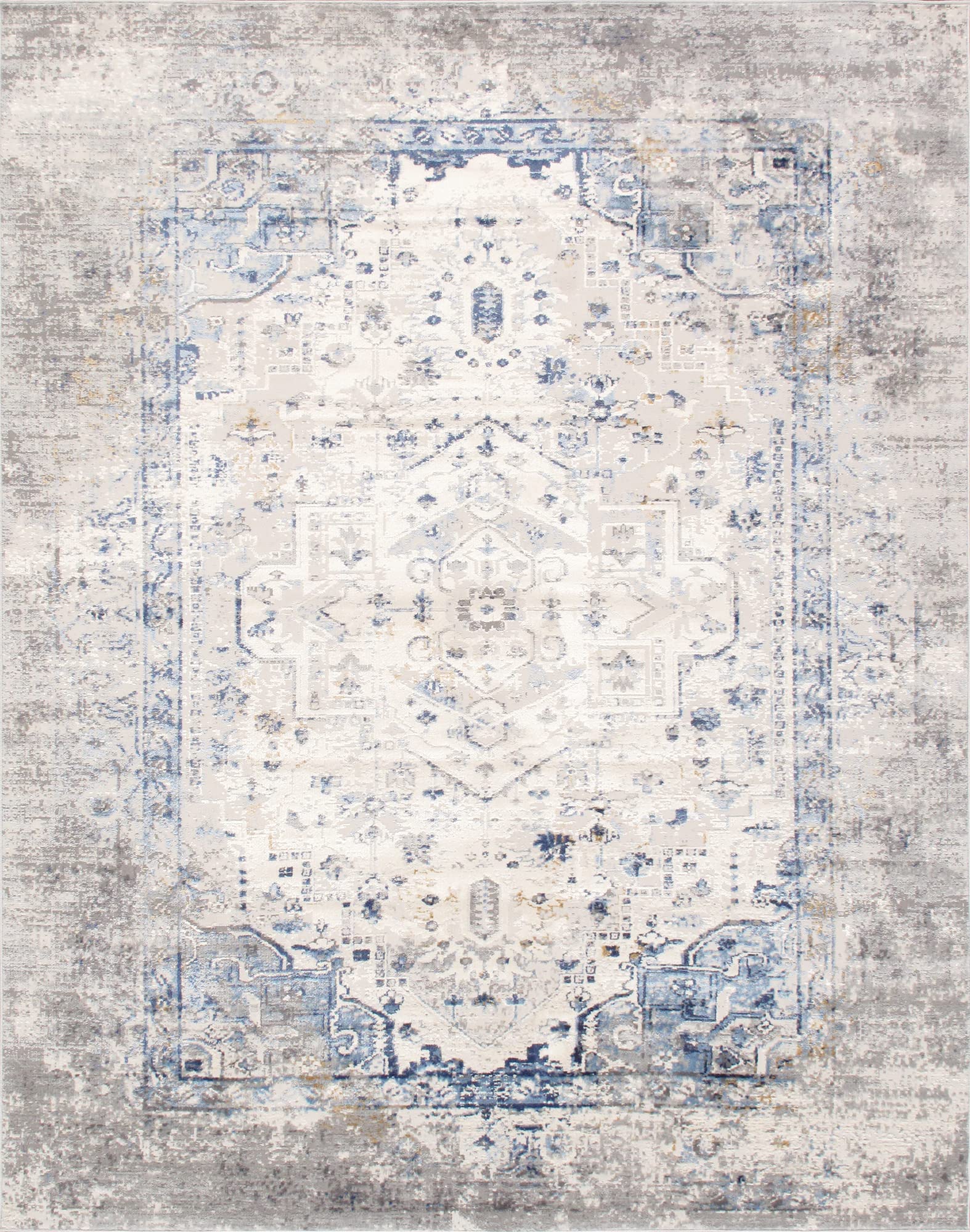 Photo 1 of ** NEW** Pasargad Home Turkish Efes Design Power-Loomed L. Grey/L. Blue Oriental Area Rug- 6' 0'' X 9' 0''