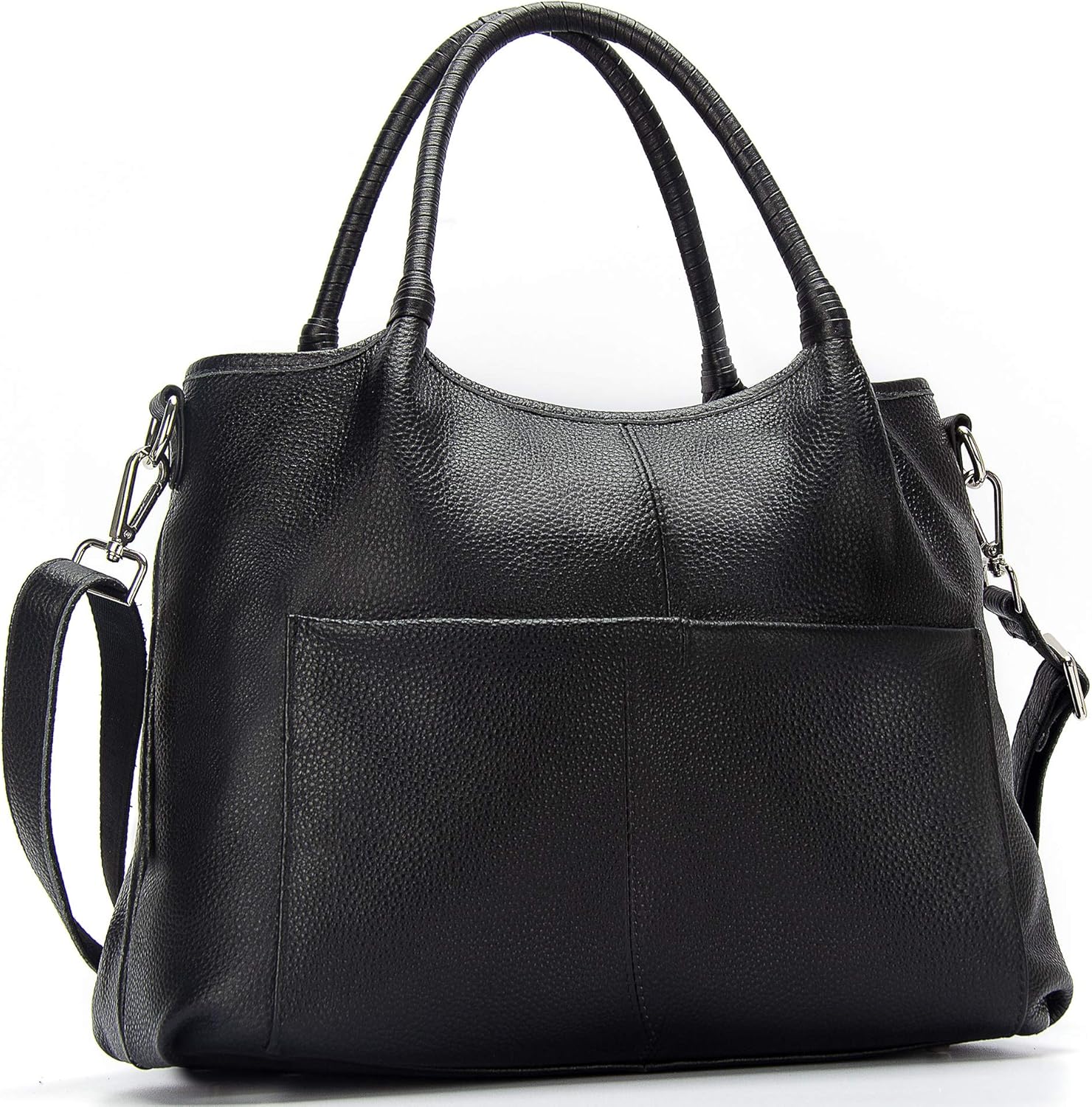 Valrena Genuine Leather Handbags Shoulder Tote Organizer Top Handles