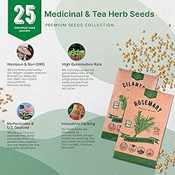 Organo Republic 25 Medicinal & Tea Herb Seeds