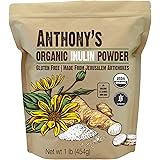 Anthony's Organic Inulin Powder, 1 lb, Gluten Free, Non GMO, Made from Jerusalem Artichokes