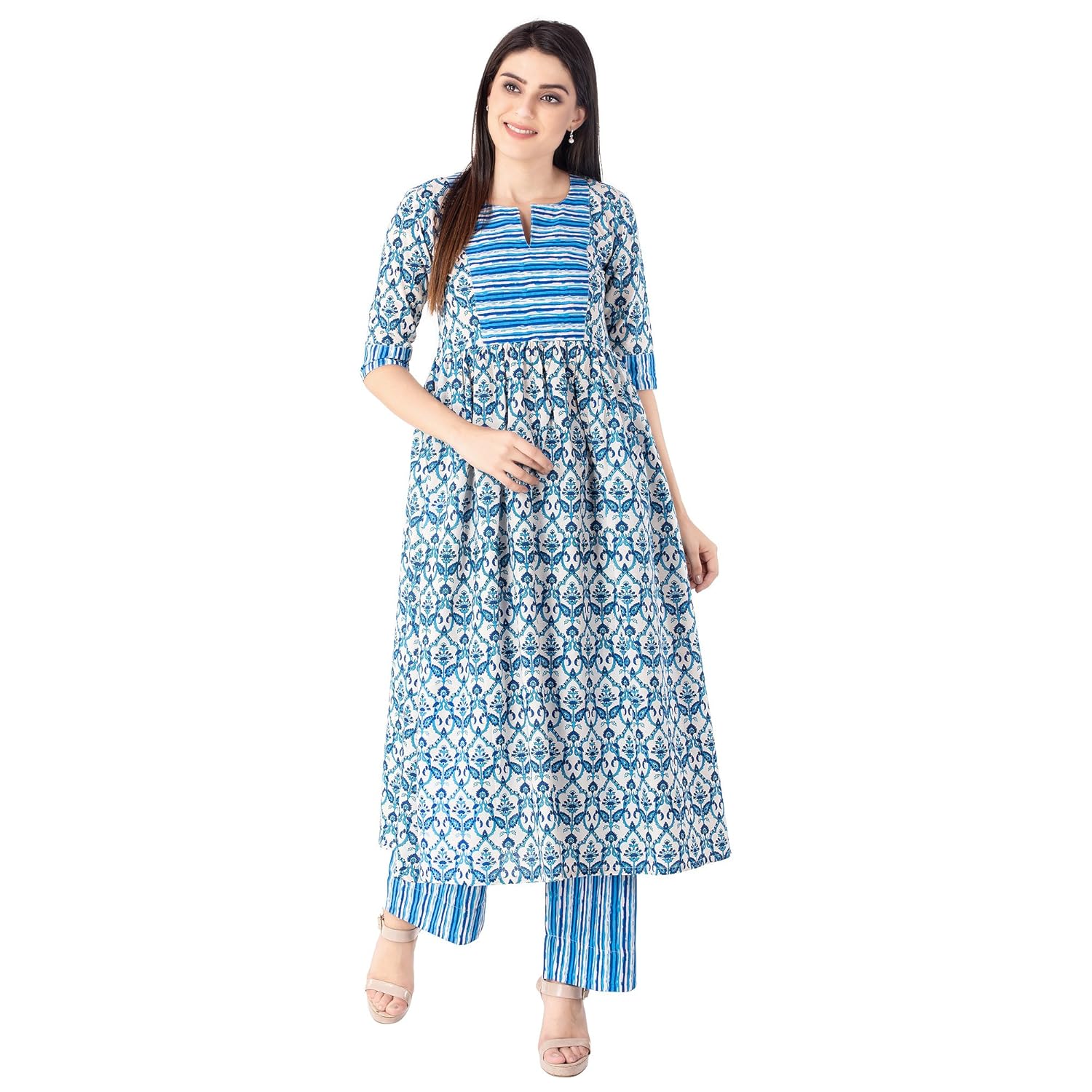 khushal women's cotton kurta with palazo