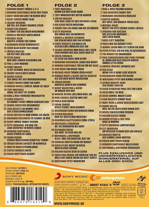 Hier Ist Berlin Das Beste Aus Der Zdf Hitparade M Import Amazon Fr Various Dvd Blu Ray