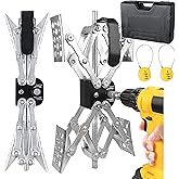 Maxchock X-Shaped RV Stabilizer Wheel Chock (Allow Drill Adjust) Dual Axel RV Travel Trailer Camper Tire While Camping -2 Pack