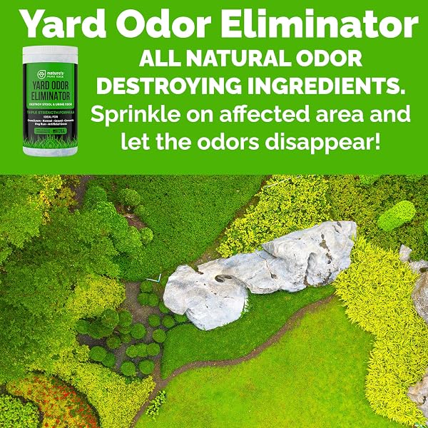 NATURE’S PURE EDGE YARD ODOR ELIMINATOR. PERFECT FOR ARTIFICIAL GRASS, PATIO, KENNEL, AND LAWN. INSTANTLY REMOVES STOOL AND URINE ODOR. LONG LASTING. KID AND PET SAFE.