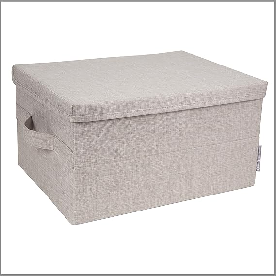 Bigso Box of Sweden Fabric Storage Box Beige Large Amazon.co.uk